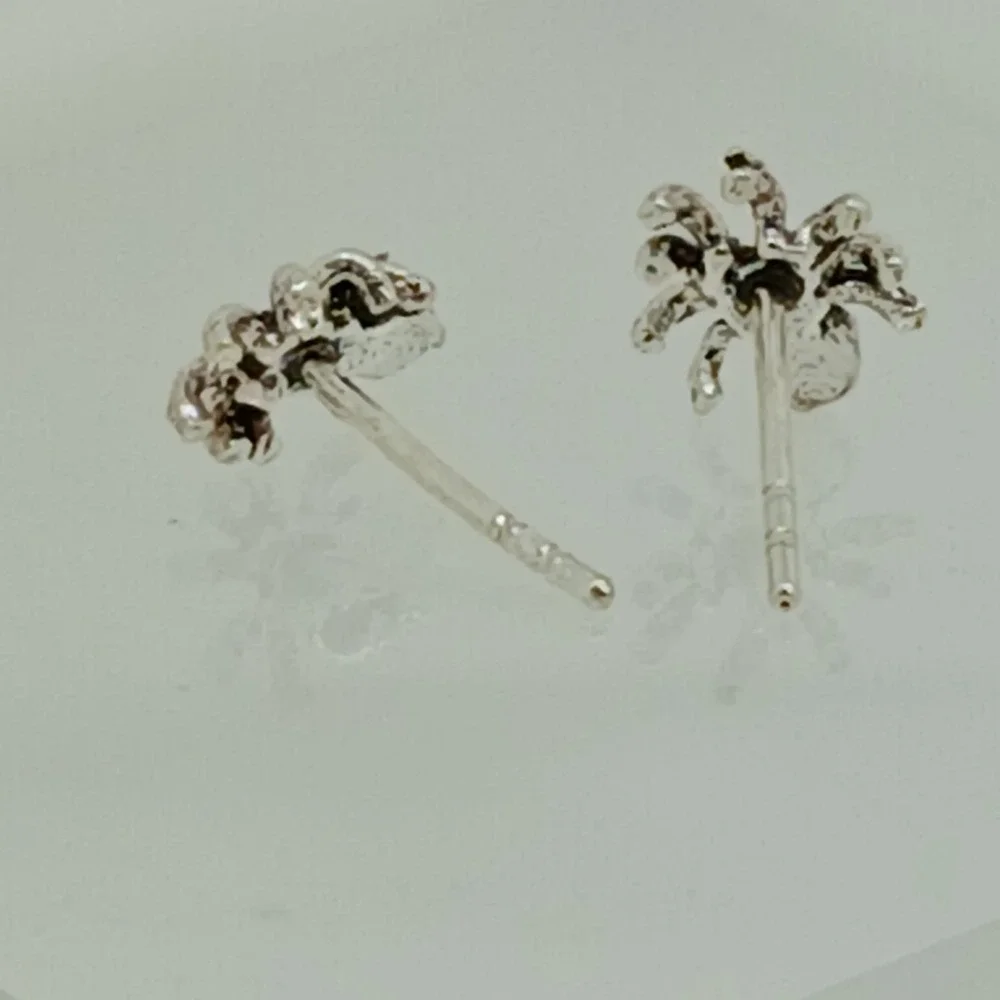 925 Sterling Silver Pink Rhinestone Spider Stud Earrings Arachnid Jewelry
